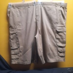 KING SIZE MENS BIG & TALL CARGO SHORTS TAN KHAKI  SIZE 62 BIG